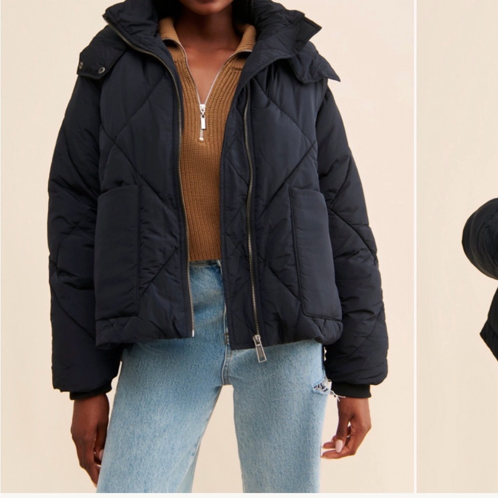 Free People Woman’s Black Puffer Jacket